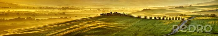 Tableau  Haute résolution méga pixel Toscane collines panorama