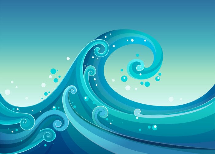 Tableau  Hautes vagues à la mer