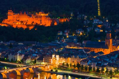Tableau  Heidelberg dans une nuit d'été