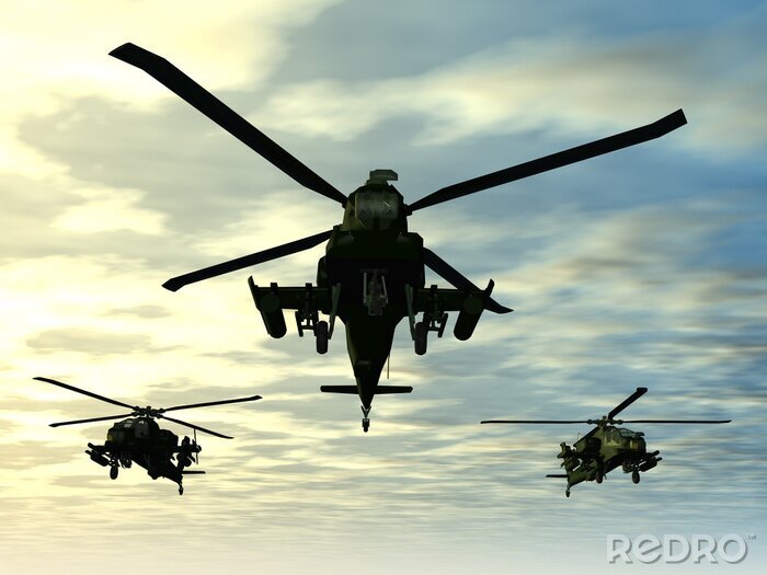 Tableau  Hélicoptère Apache