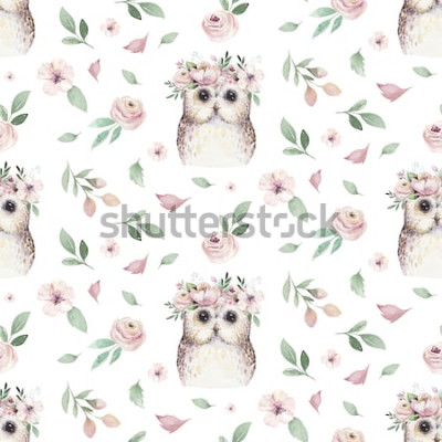 Tableau  Hiboux des forêts en couronnes