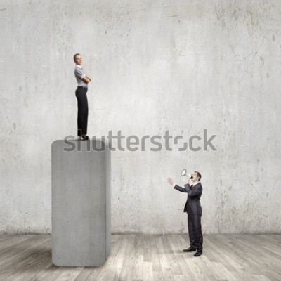 Tableau  Homme avec un mégaphone