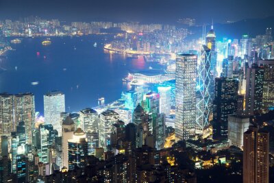 Tableau  Hong Kong du pic de Victoria