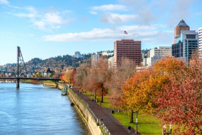 Tableau  Horizon de la ville de Portland à l'automne