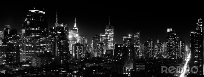 Tableau  Horizon de Manhattan la nuit