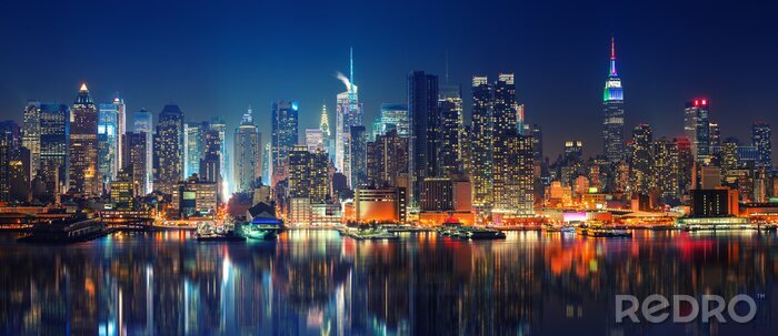 Tableau  Horizon de Midtown par nuit New York