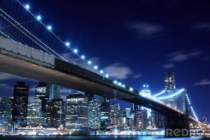 Tableau  Horizon de New York la nuit