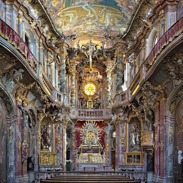 Tableau  IIntérieur de l'église baroque