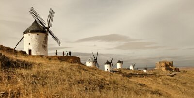 Tableau  Île espagnole avec moulins à vent