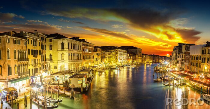 Tableau  Illumination du soir Venise