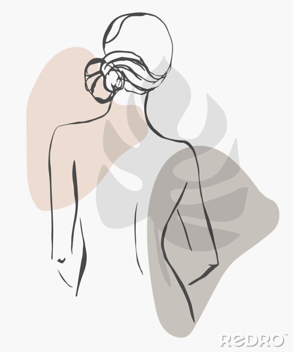 Tableau  Illustration d'une femme nue XXL