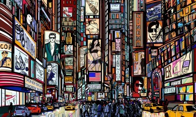 Tableau  Illustration d'une rue à New York