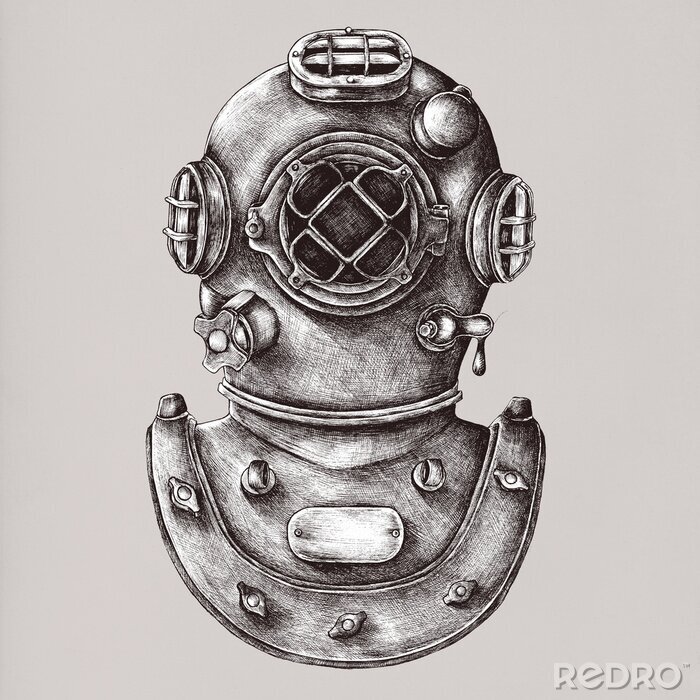 Tableau  Illustration d'une tenue de plongeur