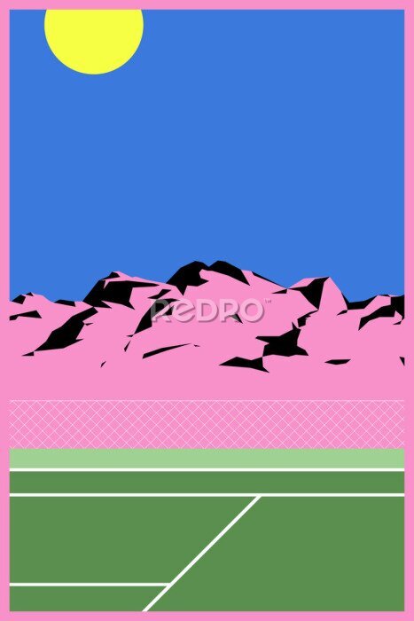 Tableau  Illustration de court de tennis moderne