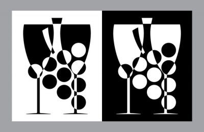 Tableau  Illustration de verres à vin