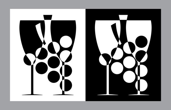 Tableau  Illustration de verres à vin