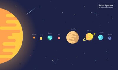 Tableau  Illustration du système solaire pour les enfants