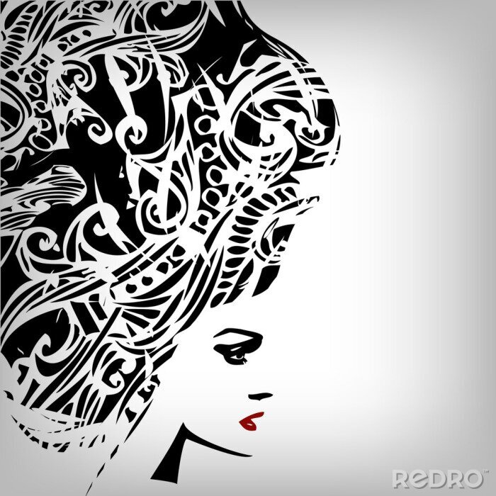 Tableau  Image de femme dans le style grunge