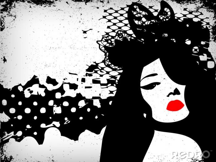 Tableau  Image de femme dans le style grunge