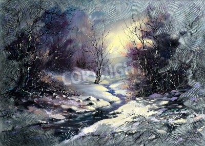 Tableau  Impressionnisme d'hiver