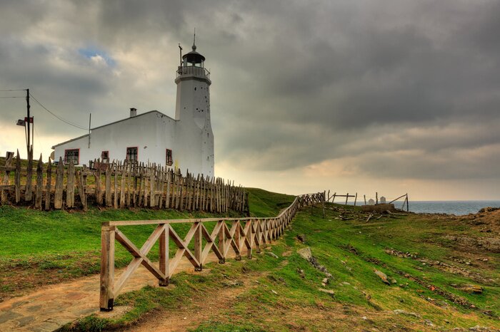Tableau  Inceburun, phare, Sinop, province, turquie