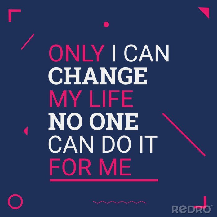 Tableau  Inscription motivante sur fond bleu marine