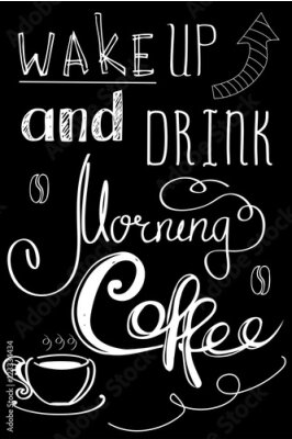 Tableau  Inscription sur le thème du café matinal