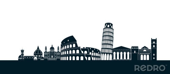 Tableau  Italie silhouette Rome