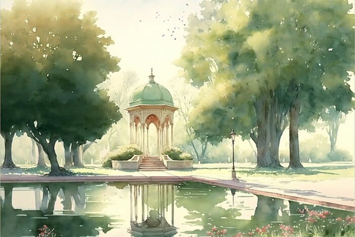 Tableau  Jardin classiciste