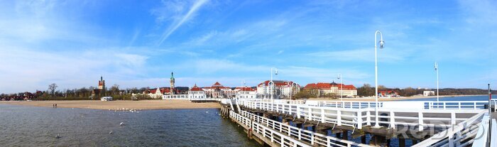 Tableau  Jetée à Sopot l'été