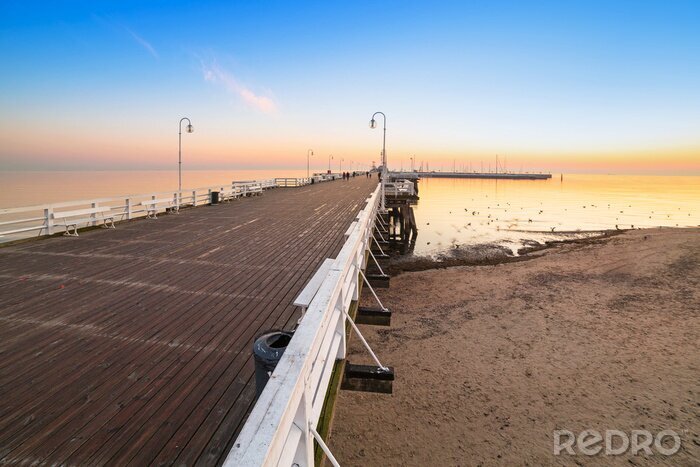 Tableau  Jetée en bois lever du soleil