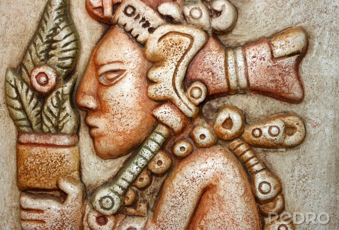 Tableau  Jum Kaash réplique est un dieu Maya de la vie et beaucoup