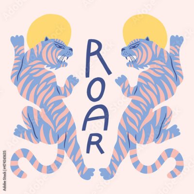 Tableau  Jumeaux tigre