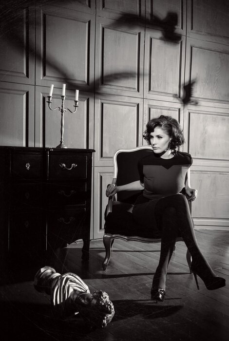 Tableau  Junge Frau dans un film d'horreur