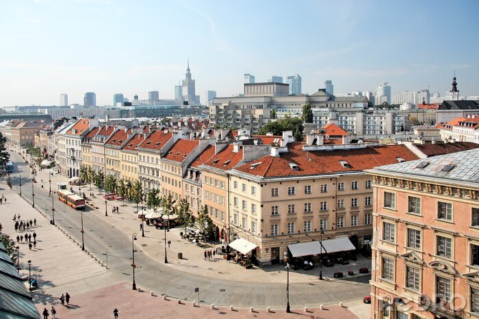 Tableau  Krakowskie Przedmiescie vue aérienne