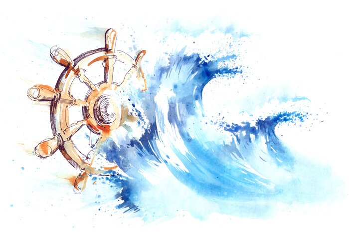 Tableau  l'eau et les vagues