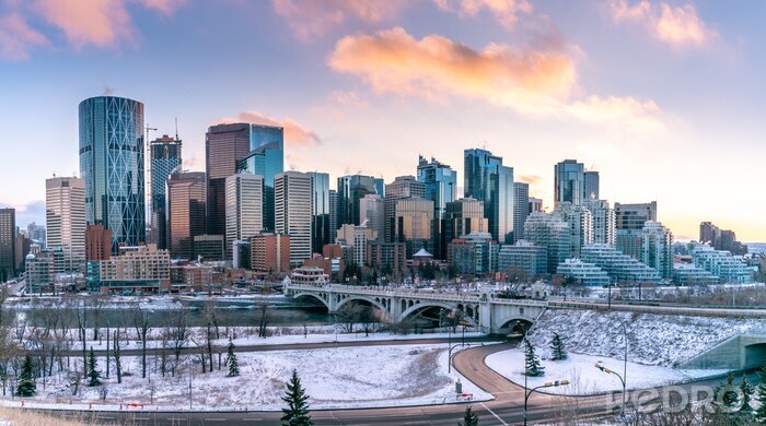 Tableau  L'horizon de Calgary par une fraîche soirée d'hiver.