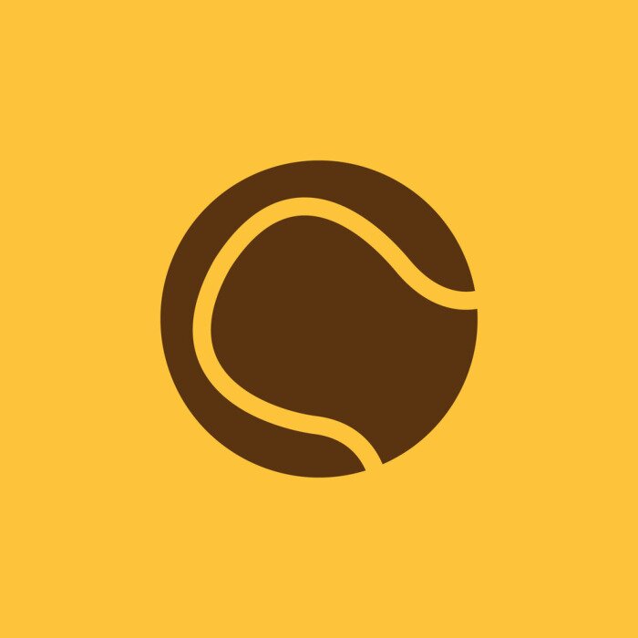 Tableau  L'icône de la balle de tennis. Symbole du sport. Appartement