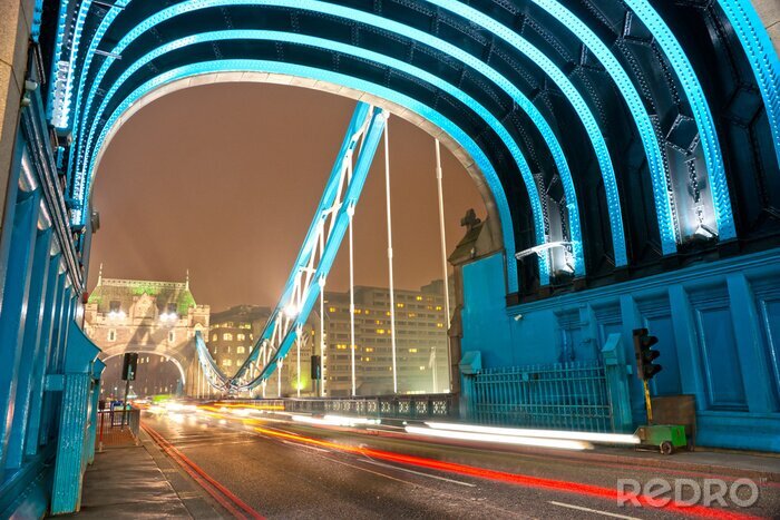 Tableau  L'intérieur de Tower Bridge la nuit