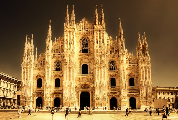 Tableau  La cathédrale de Milan - image artistique tonique