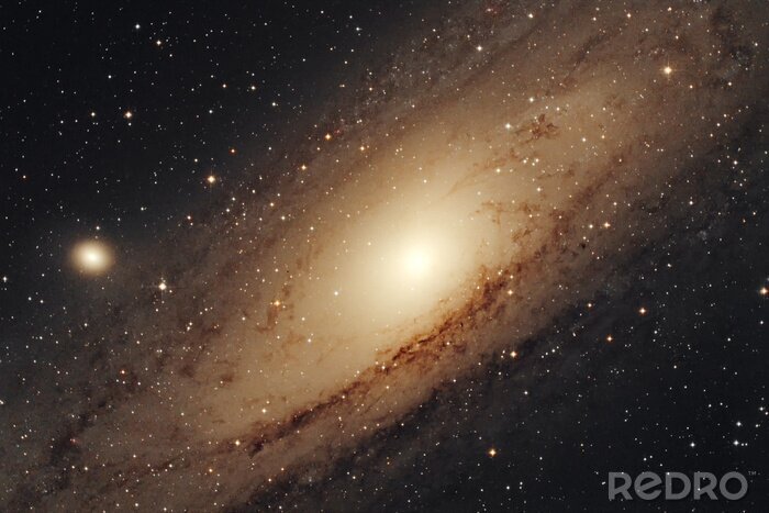 Tableau  La galaxie d'Andromède dans une teinte brune
