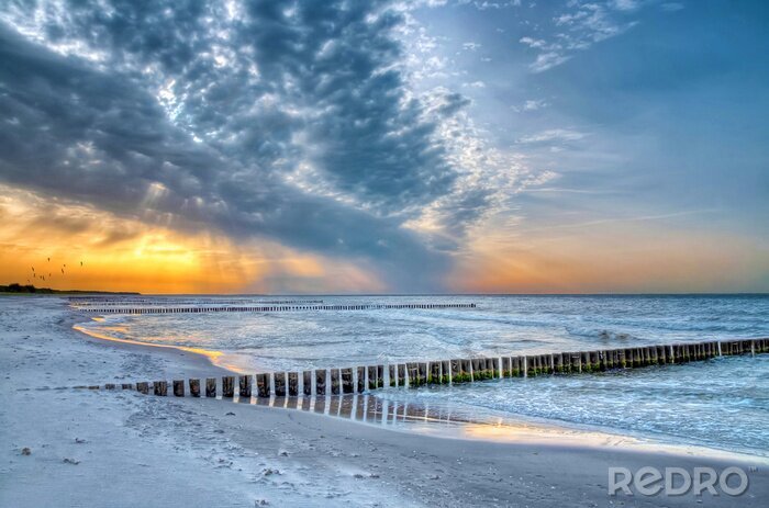 Tableau  La mer après le coucher du soleil