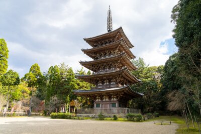 Tableau  La pagode de Goujonoto au temple Daigo-ji à Kyoto