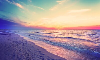 La plage et la mer sur la côte polonaise