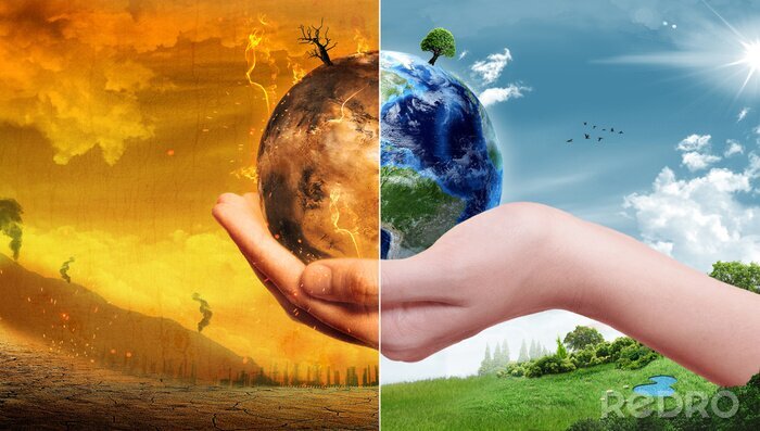Tableau  La planète et les effets du réchauffement climatique