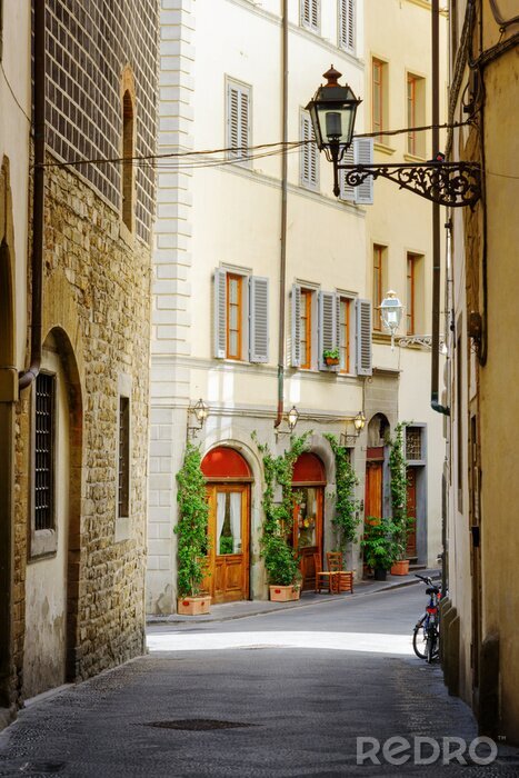 Tableau  La rue Via Lambertesca au centre historique de Florence, Italie