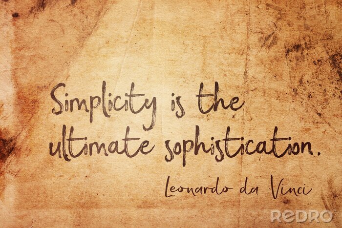 Tableau  la simplicité est Leonardo