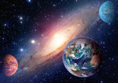 La Terre, les planètes et la Voie lactée