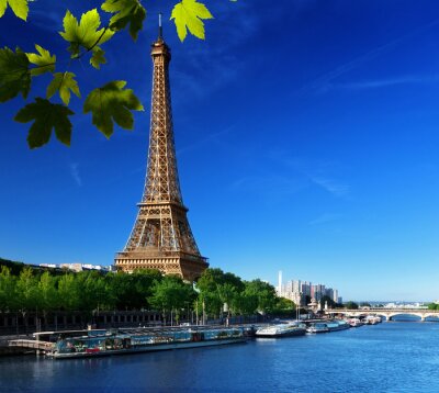 Tableau  La Tour Eiffel contre un ciel sans nuage