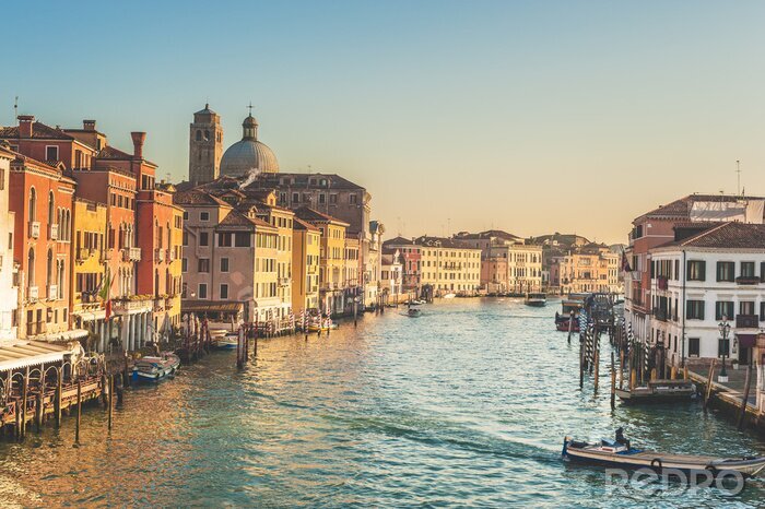Tableau  La vie sur le Grand Canal à Venise, Italie